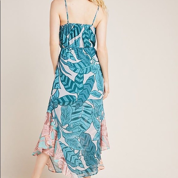 NWT Farm Rio Ruffled Botanical Maxi Dress Anthro L - Picture 2 of 4